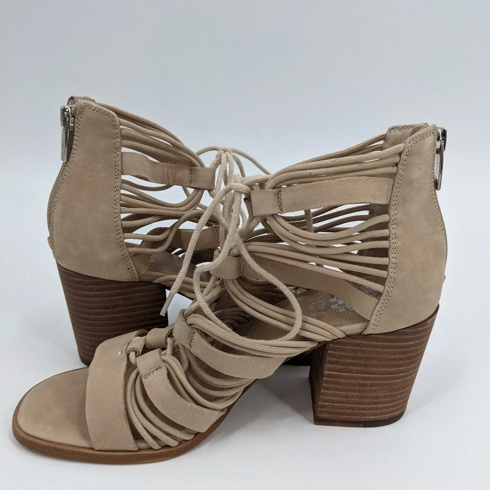 VINCE CAMUTO Kaiann Lace Up Heeled Sandals